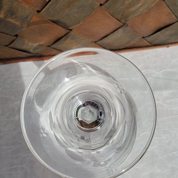 Noritake Crystal Cove Water Goblet 7.5" red wine cut glass etched signed rare - Picture 9 of 10